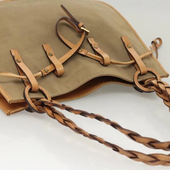 GUCCI Shoulder Bag Canvas Leather Beige Brown 110295 Auth - Picture 15 of 15